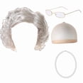 thumbnail image 4 of Disfraz de abuela para Halloween: conjunto divertido para fiestas temáticas. Plata, 4 of 9