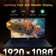 15.6-FHD-Laptop,Student-Laptop with Backlit Keyboard Fingerprint 16GB RAM 1TB SSD Intel Pentium Quad Core N100 Processor (Up to 3.4GHz）Business-Laptop,Computer， Win11,Blue