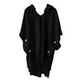 thumbnail image 4 of Shawl Wraps for Women,Bohemian Style Hooded Cape Shawl, Knit Tassel Poncho,Solid Color Winter Wrap,Warm and Casual Outerwear for Fall Winter(Black), 4 of 4