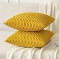 thumbnail image 5 of Set of 2 30x50 cm Corduroy Cushion Covers Modern Cushion Covers Decorative Sofa Cushion Soft Decorative Cushion Cover For Living Room Sofa Bedroom Boho Decor Yellow, 5 of 5