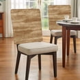 thumbnail image 3 of Retro Brown Wood Grain Dining Chair Back Cover Only, Rustic Board Texture Country Style Set of 8 Chair Back Covers, Removable Washable for Dining Room, Banquet & Holiday Decoration, 3 of 9