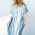 thumbnail image 6 of OVINYER Dress Women Plus Size Kaftans Casual V-Neck Long Soft Beach Maxi For Summer Comfortable Relaxed Fit, 6 of 9