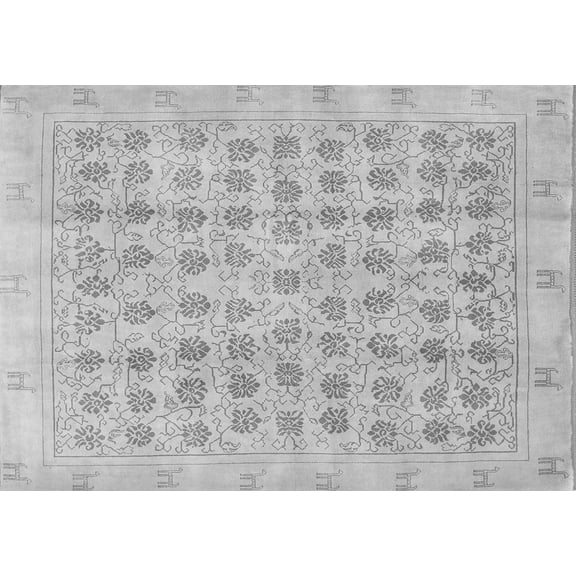 Ahgly Company Indoor Rectangle Persian Gray Traditional Area Rugs, 5' x 7'