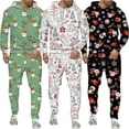 thumbnail image 4 of Conjunto de chándal de 2 piezas para hombre y mujer, ropa de Año Nuevo con estampado 3D de Navidad, sudaderas con capucha y pantalones, traje de fiesta de navidad, 4 of 4