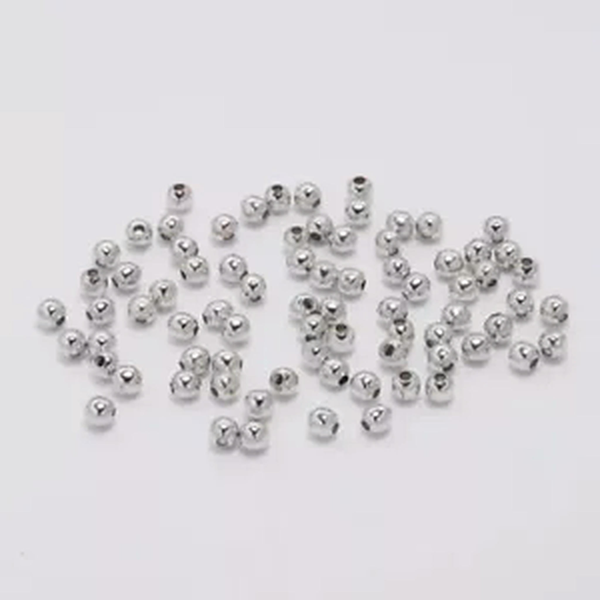 HOOUN 2~10MM 1000pcs Metal Ball Beads Round Loose Bead DIY Bracelet Necklace Jewelry-6MM-Colour Mixture