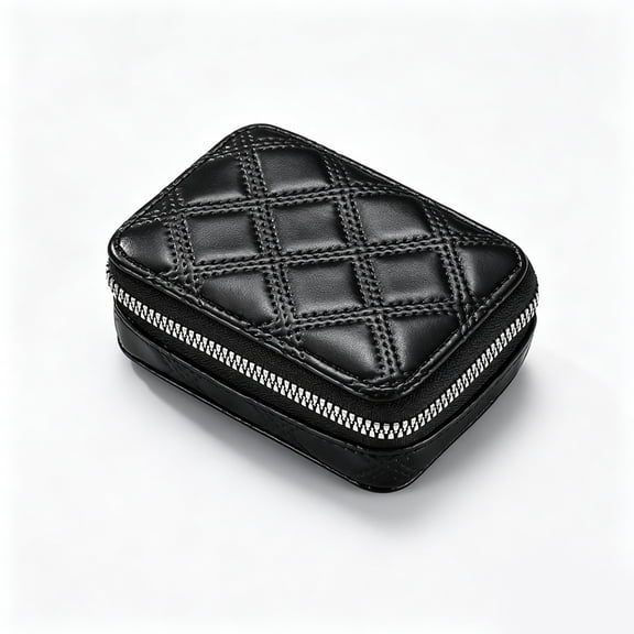 Zipper Lipstick Storage Bag with Mirror, Mini Makeup Bag for Lipsticks, Nail Polish Organizer