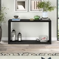 thumbnail image 5 of Evelyn&Zoe Osmond 55" Wide Rectangular Console Table, Black Grain, 5 of 5