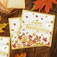 thumbnail image 4 of 16 Pack Fall Maple Leaf Napkins for Thanksgiving Dinner,Autumn Party Supplies,6.5x6.5 Inch Disposable Paper Napkins,Seasonal Decorations for Harvest,Halloween,Holiday Gatherings, 4 of 6