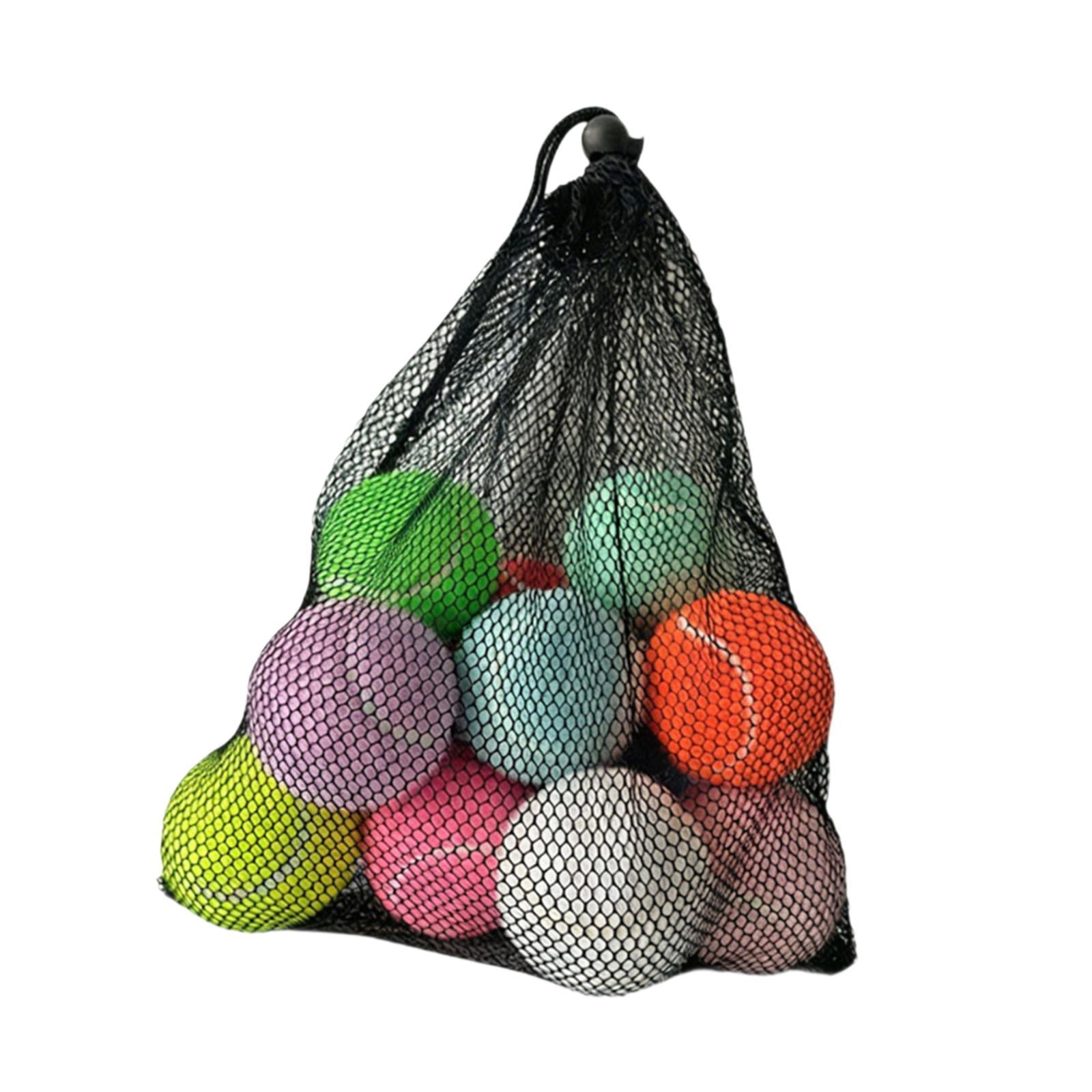 harayaa 12 Pieces Tennis Balls Exercise Playing Balls Professional Rubber Training Balls Mix Color