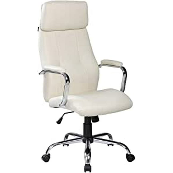 Silla Ejecutiva Grupo Microtec Star500Ivy Blanco Hueso Piel PU Respaldo Alto