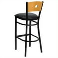 thumbnail image 3 of Flash Furniture Hercules 32" Black Circle Back Bar Stool in Natural, 3 of 4