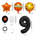 thumbnail image 3 of ISTOVO Set de 11 Globos de Baloncesto para Fiesta de 9º Cumpleaños, 3 of 7