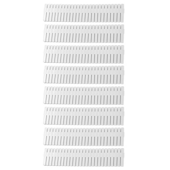 UPOUART 8Pcs Household Plastic Drawer Dividers White Adjustable Organizers for Home Storage