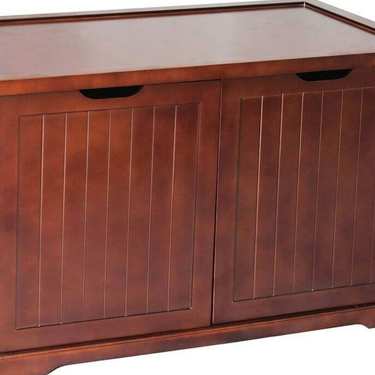 Merry products cat washroom bench walnut hot sale