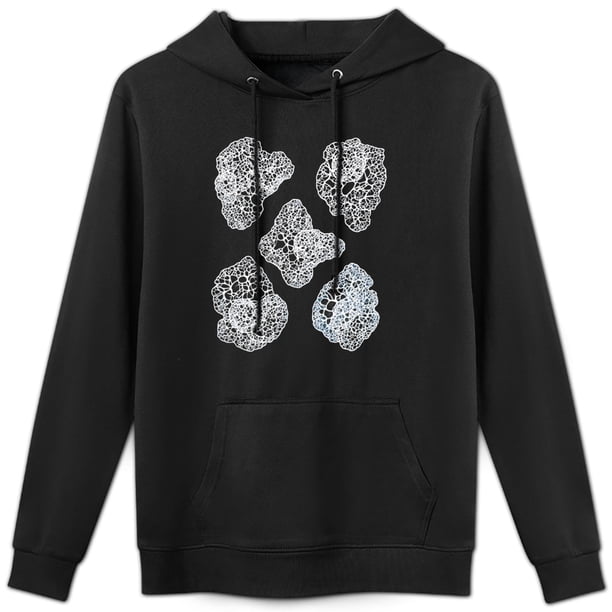 Sudadera con capucha y textura de arte abstracto, de algodón agradable para la piel, prenda informal unisex.