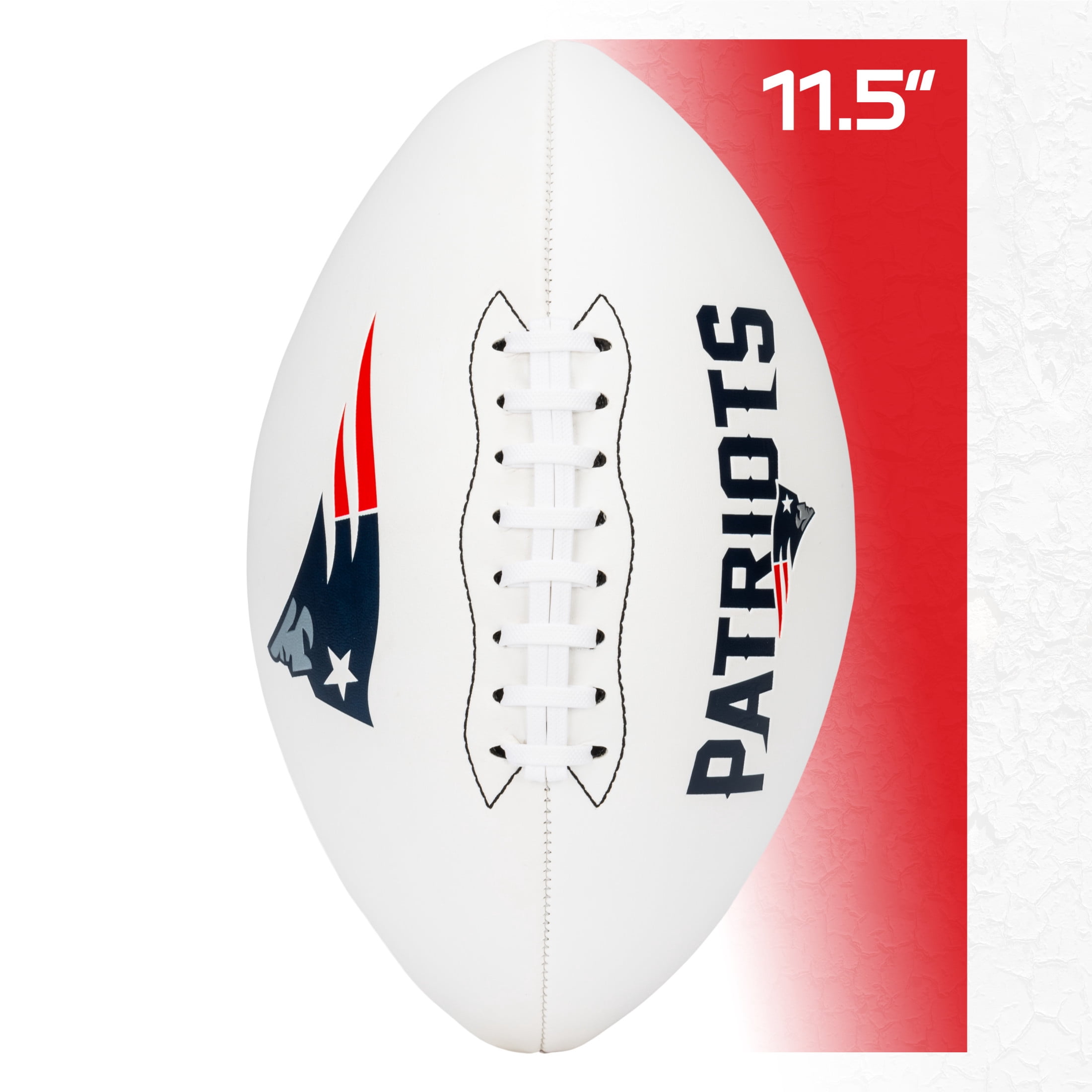 Franklin Sports NFL New England Patriots Autograph Football - Official Size White Panel Souvenir Football for Autographs + Signatures - NFL Team Fan Shop Memorabilia Football for Display