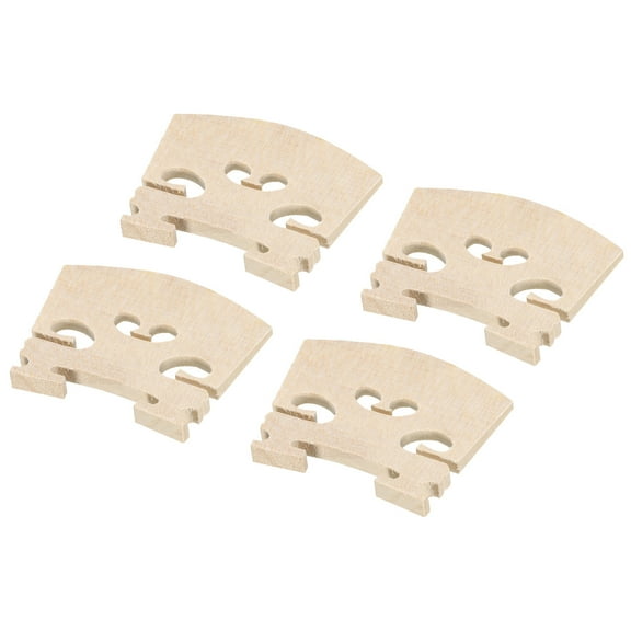 Uxcell Violin Bridge Maple Wood Violin Parts for 3/4 Violin, Pack of 4