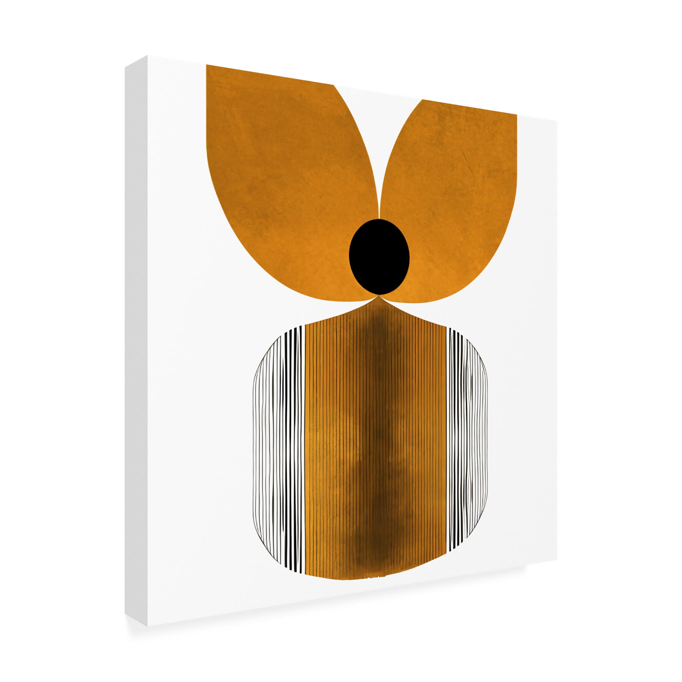 Canvas Wall Art - Ray Heere 'Mid Century Abstract Painting 12' Wall Art for Living Room, Bedroom, or Office Décor by Trademark Fine Art - 18 x 18 Inches