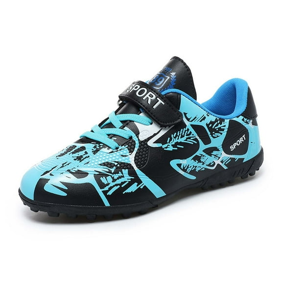 WAYUTE Boys Sneakers with Cleats Studs Lightweight Sports Kids Youth Football Training Walking Shoes Casual Daily Wear