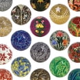 thumbnail image 4 of Ajuny Handmade Multicolor Paper Mache Balls Party Decoration Hanging Ornaments Decorative Christmas Home Office, 3 inches Set of 18, 4 of 6