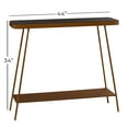 thumbnail image 3 of DecMode 34" x 44" Gold Metal Modern Console Table, 3 of 8