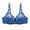 Blue, variant on Women's Double Lace Plus Size Bra White 95D