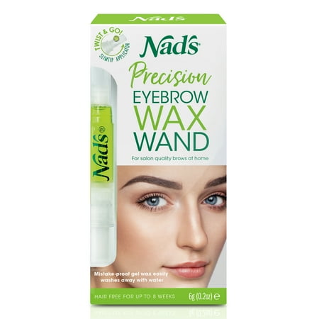 Nad's Women's Facial Wax Wand and Eyebrow Shaper 0.2oz (6g), Eyebrow Kit, Hair Removal Wax, Hypoallergenic, No-heat Formula
