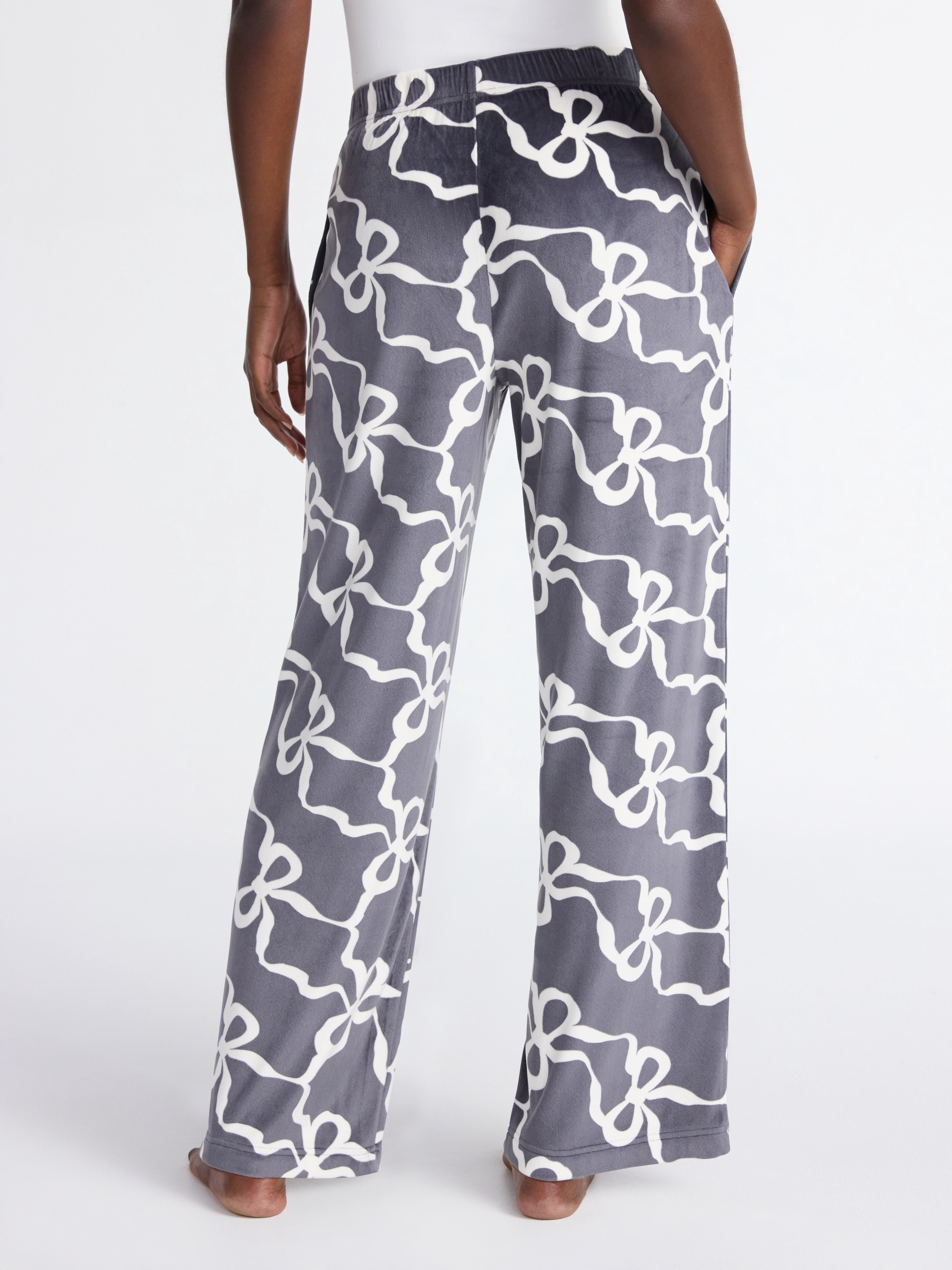 Joyspun Women's Velour Wide-Leg Sleep Pants, Size XS-3X