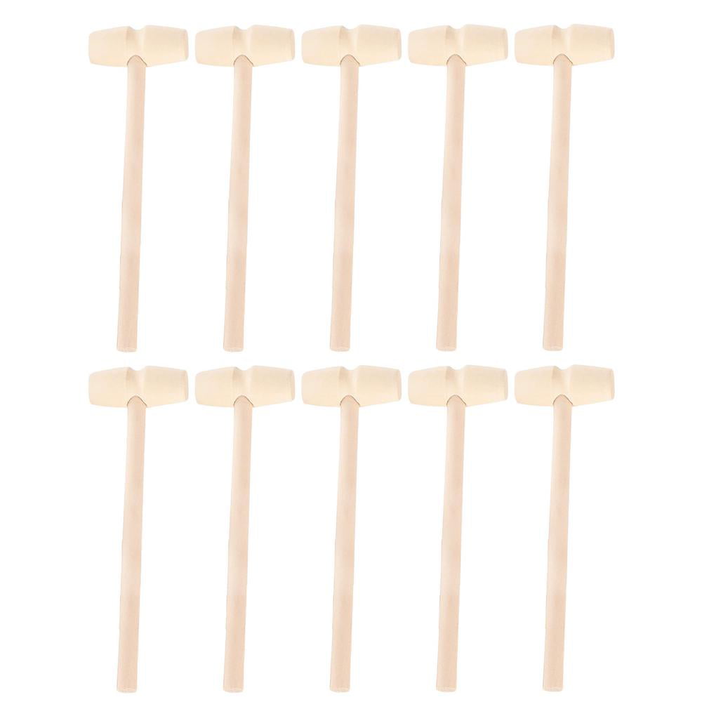 10 Pcs Wooden Hammers Toys for Chocolate Breakable Heart Mini Hammer ...