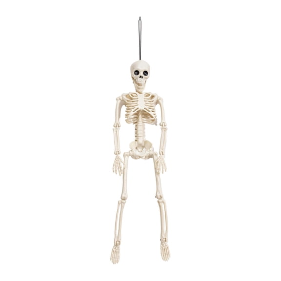 16 Inch Posable Halloween Skeleton Decorations Hanging Spooky Skeleton Decor for Indoor Outdoor Halloween Party Front Porch Window Home Display 1 Pack