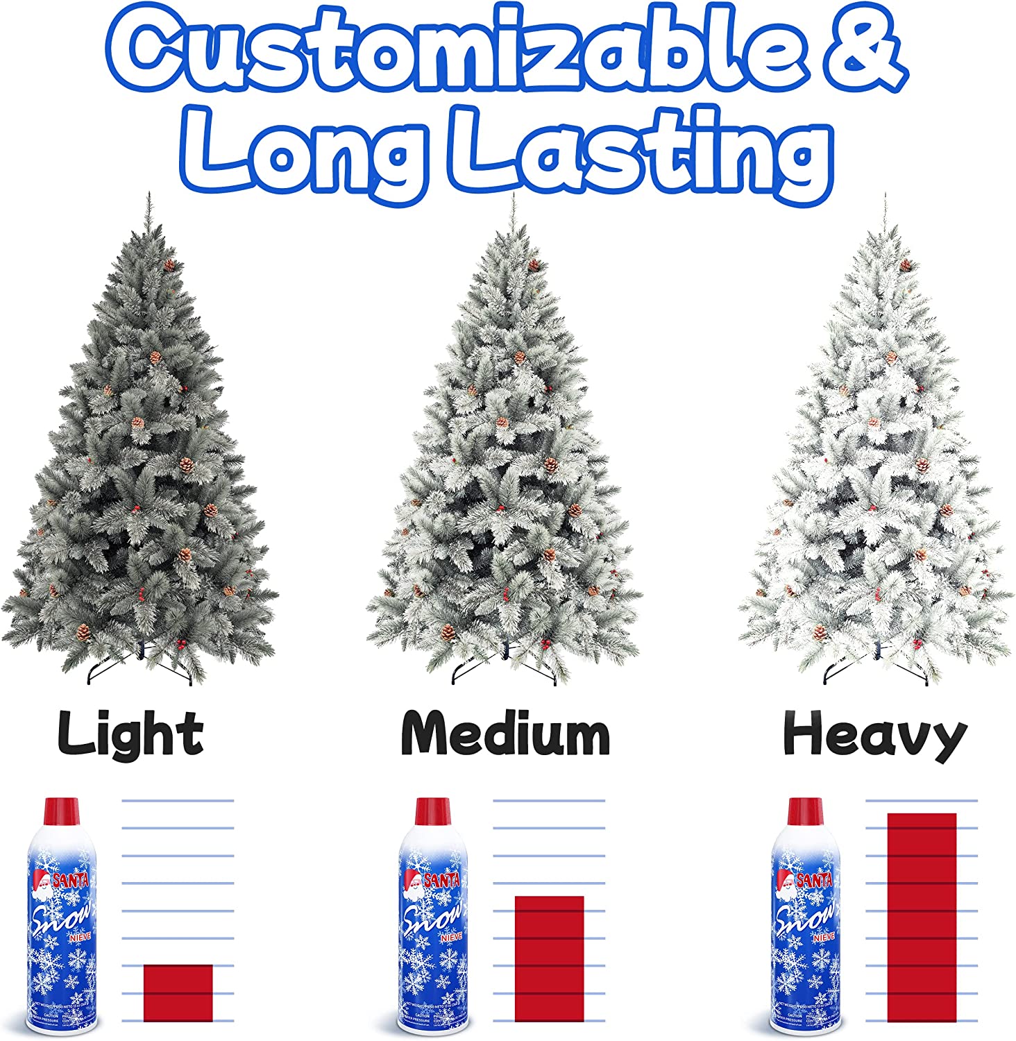 Prextex Christmas Artificial Snow Spray - Aerosol Decoration Tree