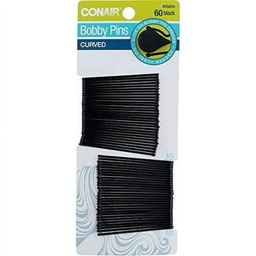 Conair Bobby Pins Curved Black, 60 Ct, 2 Pack