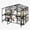 Black, variant on LuckyNote Extra Large Cat Enclosure for Multiple Cats, Outdoor Cat Cage with Sunroof, Scratching Post & Storage Shelves, Black+Brown