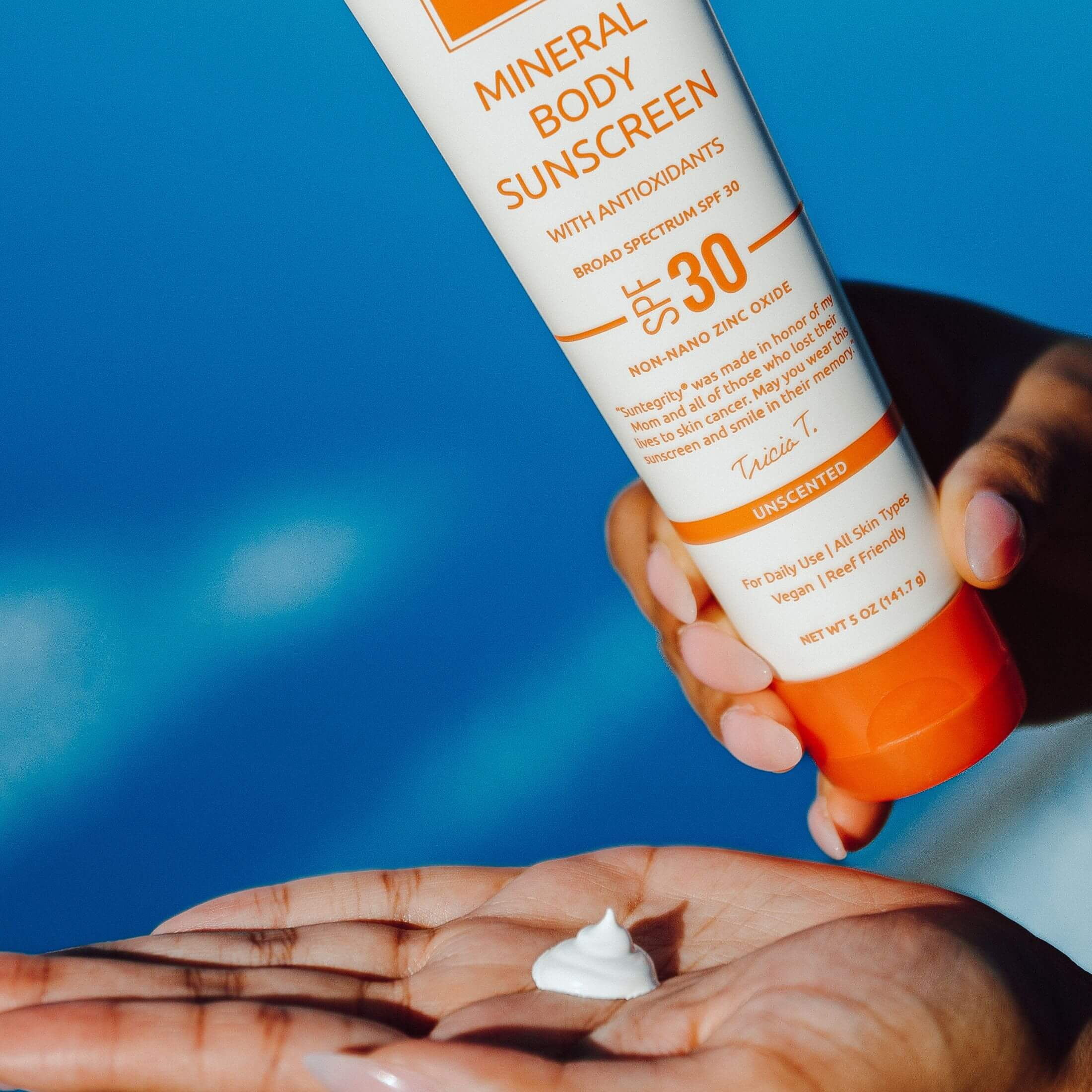 Suntegrity UNSCENTED Mineral Body Sunscreen, Broad Spectrum SPF 30 - 5oz