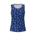 thumbnail image 4 of Xecao Nautical Anchors print women's scoop neck, loose-fit workout tank tops for the gym., 4 of 9