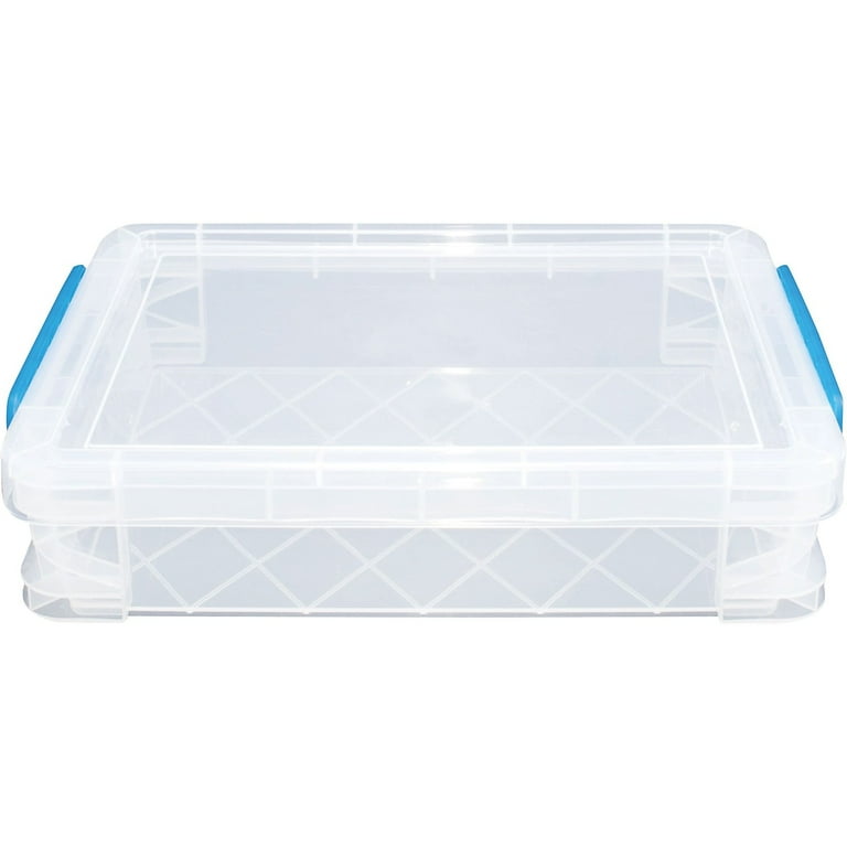 Advantus Super Stacker Clear Plastic Storage File Box, Document
