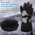 thumbnail image 3 of Guantes de esquí a prueba de viento de invierno con forro polar Cálidos niños Manoplas para niños Guantes de snowboard Niños niñas (Azul marino, 10-14 años) Xemadio WMCH-207, 3 of 4