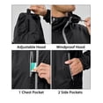 thumbnail image 4 of Little Donkey Andy Men’s Lightweight Windbreaker Jacket Breathable Windproof Hooded Wind Coat Hiking Running Golf Outdoor Travel Black 3XL, 4 of 7