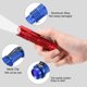 thumbnail image 4 of Linterna LED escalable Uxcell, linterna LED de aluminio de 3 modos, antorcha de luz blanca a batería, azul, 4 of 6