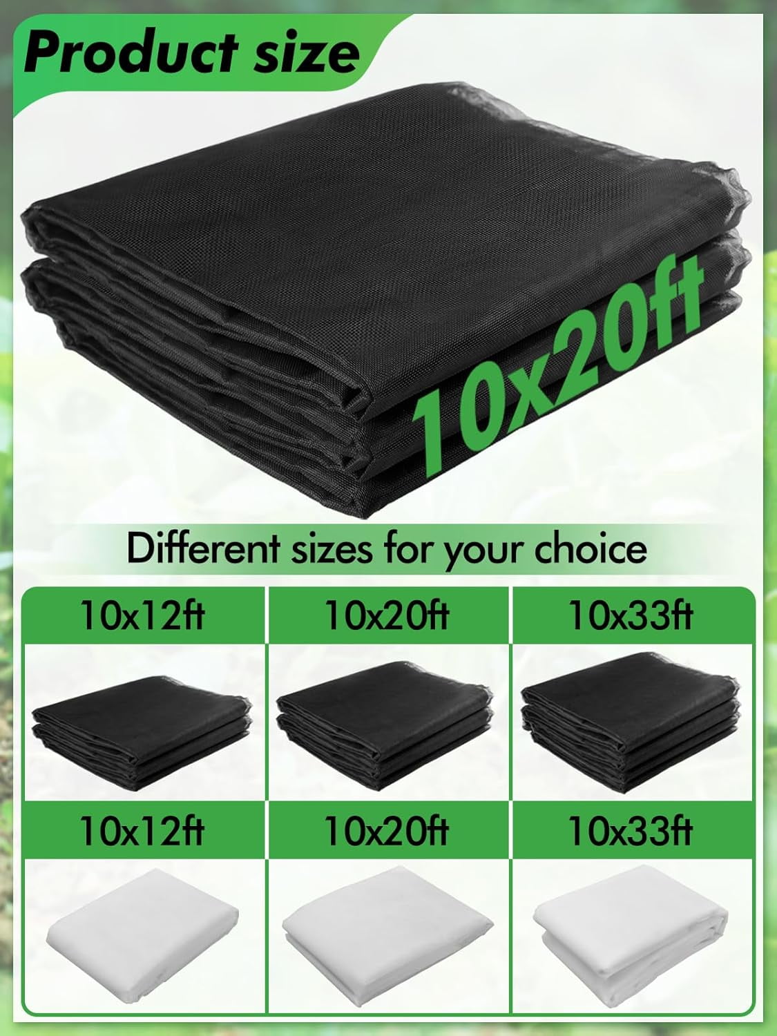 Stronger Garden Mesh Netting - PP Nanocomposite Bird Barrier, Mosquito Netting Screen for Outdoor Plants Vegetables Patios Balconies Terraces, Shading Rate 33% (Black)