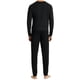 thumbnail image 3 of UNCOVER by SCHIESSER Pijama para hombre, conjunto de 2 piezas - largo, cuello redondo, algodón, liso/estampado Negro S (Small), 3 of 5