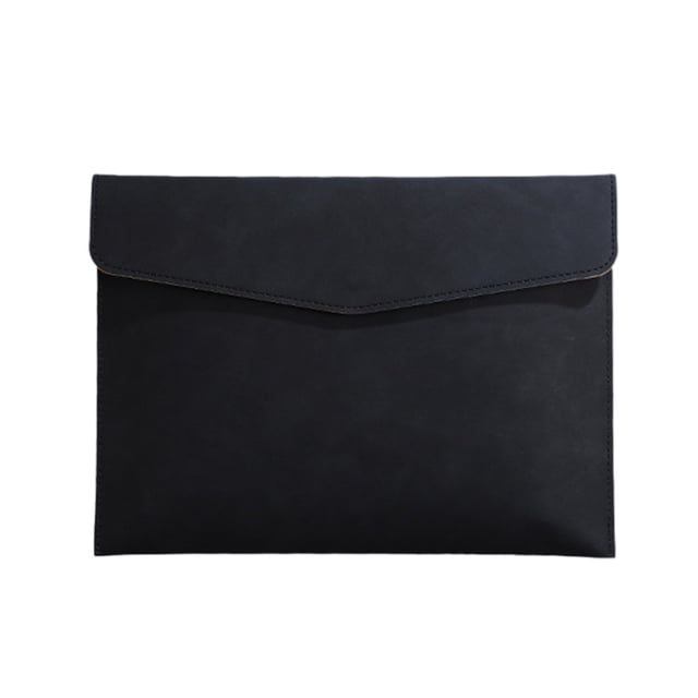 Imitation Leather Document Holder Large Capacity File Folder Organizer with Magnetic Closure for Business Office Home Use