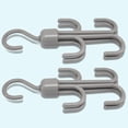thumbnail image 2 of Paquete de 2 ganchos de almacenamiento, 4 garras, gancho giratorio de 360 grados, percha para cinturón de ropa, soporte para organizador de armario, soporte para estante de corbata, gancho shelt Adepaton HMHZ638, 2 of 7
