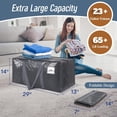 thumbnail image 2 of 12 Pack Extra Heavy Duty Large Moving Bags with Strong Zipper & Comfortable Handles, Sturdy & Durable Clothes Storage Bags Totes Bins, Packing Moving Boxes for College Supplies, Gray, 2 of 5