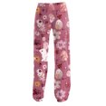 thumbnail image 5 of Fabrcox Easter Pajama Pants Women Cute Drawstring Straight Leg Women's Sleep Pants Egg Rabbit Hunt Print Holiday Woman Lounge Pants, 5 of 5