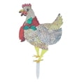 thumbnail image 2 of Decoración navideña iluminada, gallina ligera con bufanda, decoración de patio, estaca de jardín para habitación interior y exterior, 2 of 14