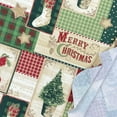 thumbnail image 3 of Serafina Home Holiday Merry Christmas Patchwork Vinyl Tablecloth with Flannel Backing: Tablecloth Reusable 52" x 52", 3 of 5