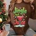 thumbnail image 1 of Chandail à Capuchon Jingle Juice pour Femmes, Décontracté, à Thème de Noël, Col Rond, Manches Longues, Chandail Molletonné, 1 of 4