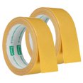 thumbnail image 1 of Doble Cara Adhesiva Cinta, 36mm 10m/32,8 Pies Adhesiva Tela Malla Tejido para Alfombras Tapetes, Amarillo 2 Rollo Unique Bargains Cinta de tela, 1 of 5