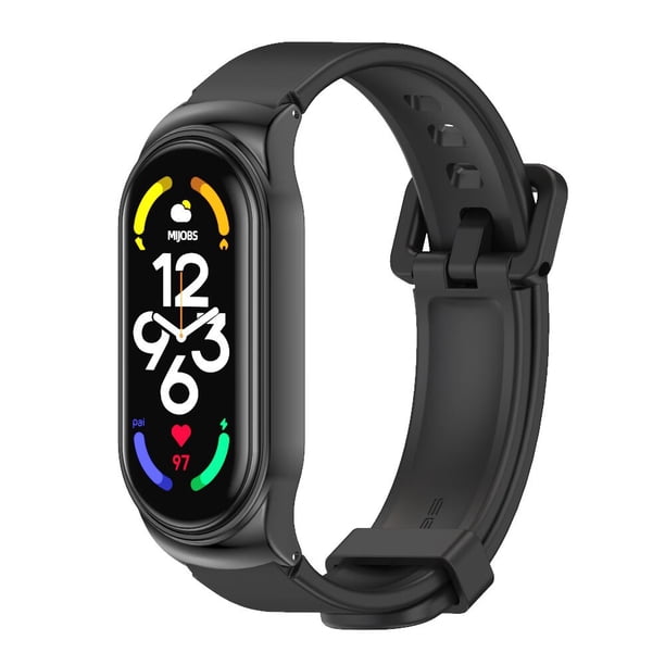 Correa para Mi Band 5 6 7 8 Pulsera de metal en Mi Band 4 3 Pulsera para Mi Band 5 Correa para Xiaomi Miband NFC Versión global Tan Jianjun unisex